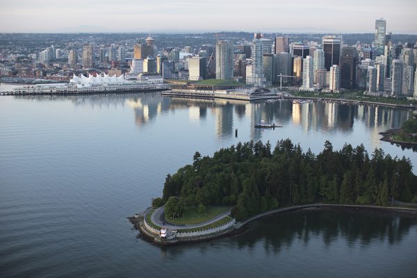Vancouver Coal Harbour aerial shot
