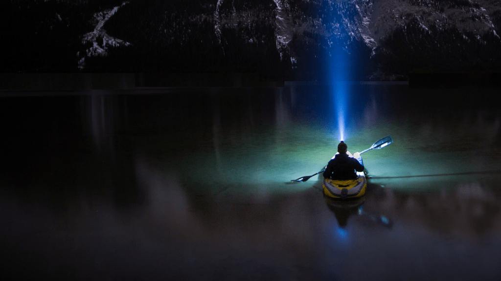 Kayaker at Night